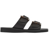 Shoes Ancient Greek Sandals Iaso Buckle Slide Sandals 37 / Black Apoella