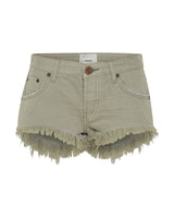 Shorts One Teaspoon Bonita Low Waist Denim Short Faded Khaki 24 / Khaki Apoella