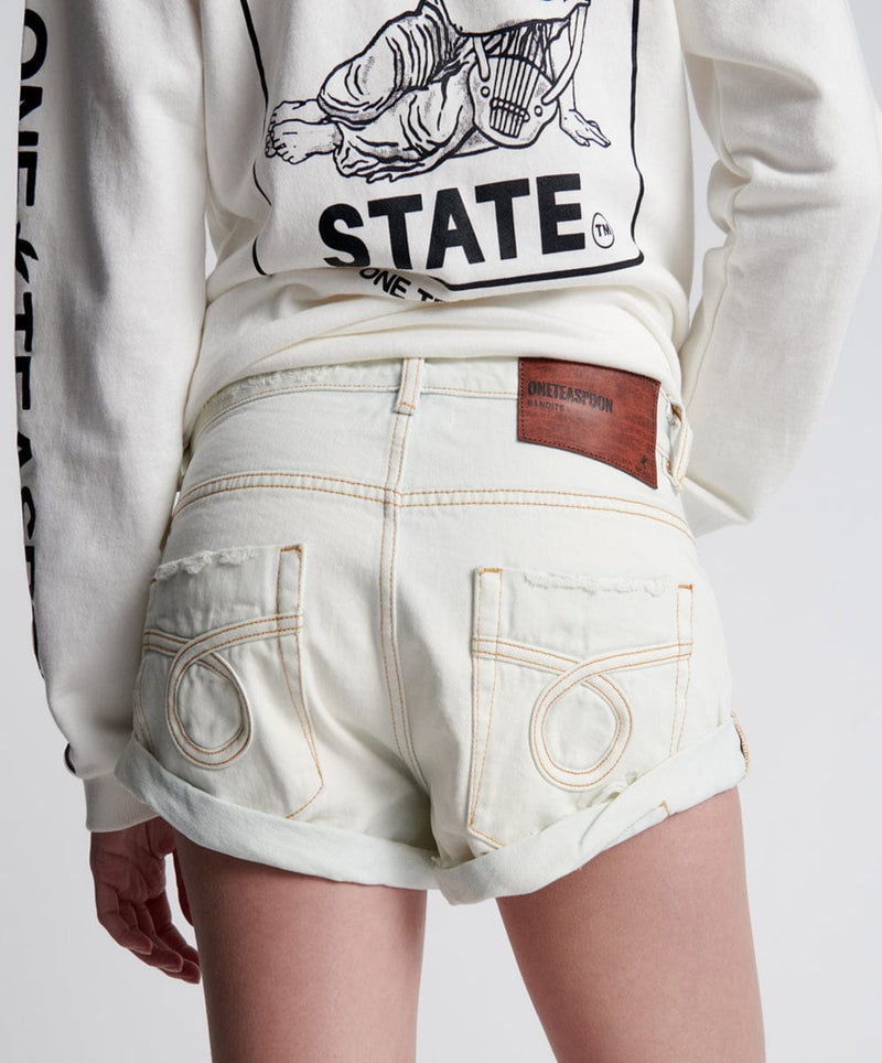 Shorts One Teaspoon Le Loop Bandits Low Waist Denim Short Xanthe Apoella