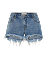 Shorts One Teaspoon Marlons Low Waist Boyfriend Short Hollywood 24 / Denim Apoella