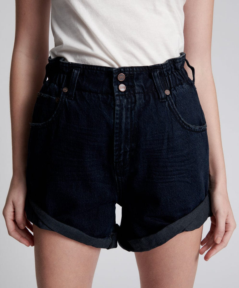 Shorts One Teaspoon Pioneer High Waist Vintage Fit Short Fox Black Apoella