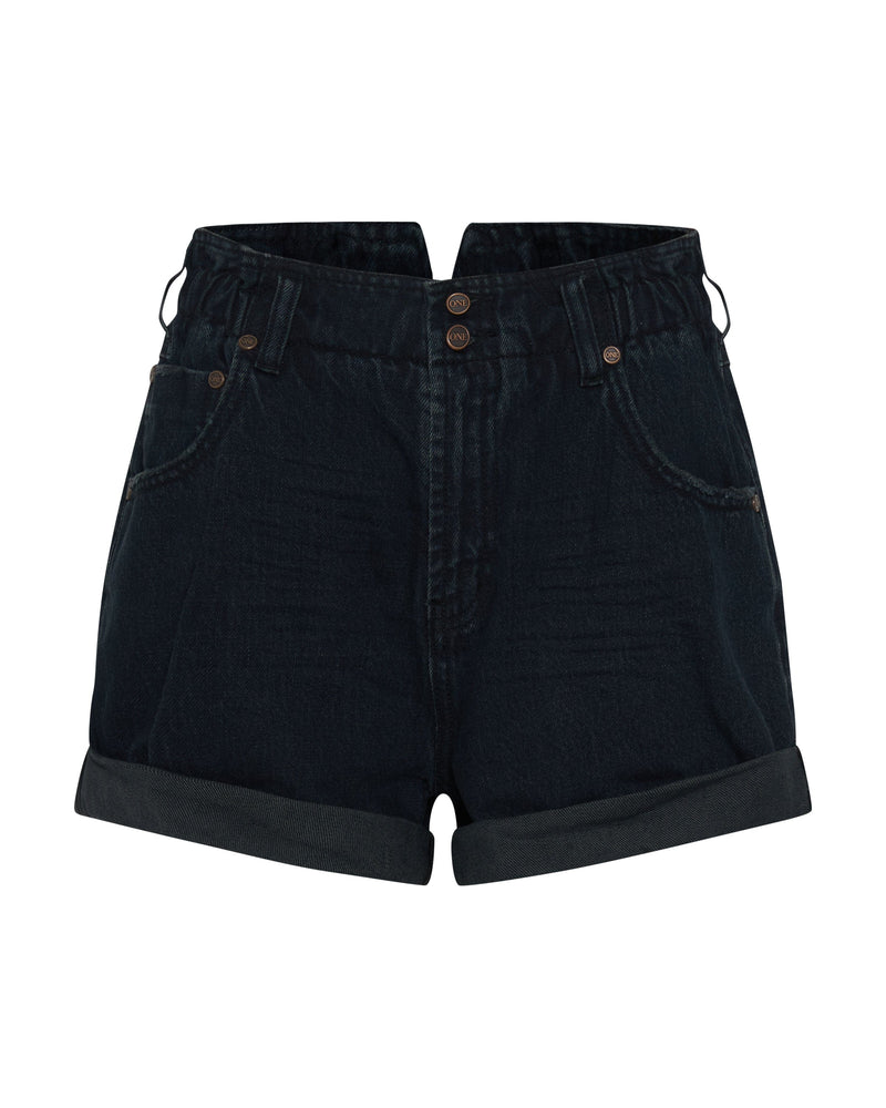 Shorts One Teaspoon Pioneer High Waist Vintage Fit Short Fox Black 24 / Denim Apoella