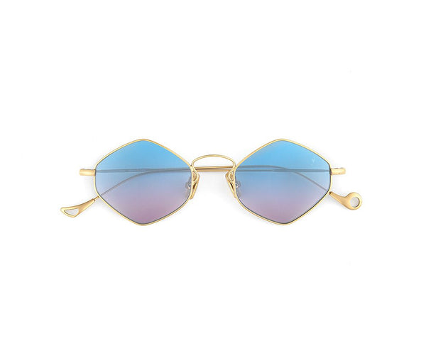 Sunglasses Eyepetizer Amelie Blue Violet Gradient Lenses Gold Sunglasses Apoella