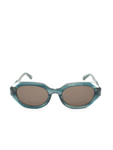 Sunglasses Zeus n Dione Danae Wide Frame Sunglasses With Square Corners Dark Teal Crystalline Apoella