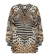 Tops Camilla For The Love Of Leo Neck Tie Top Leopard O/S / Leopard Apoella